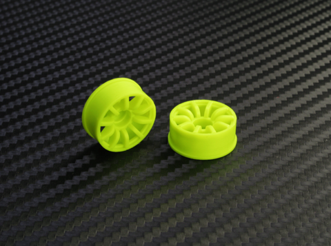 PN Racing Mini-Z 2WD Machine Cut 10 Spoke Front Wheel F0 Yellow