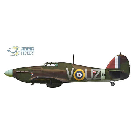 A Arma Hobby 1/72 Hurricane Mk I Allied Squadrons Limited Edition priced at $33.99 available from Echelon Hobbies