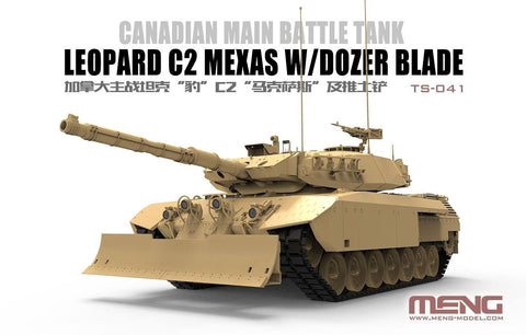 A Meng 1/35 Canadian Main Battle Tank Leopard C2 MEXAS w/Dozer Blade priced at $88.99 available from Echelon Hobbies