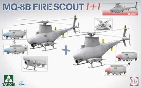 A Takom 1/35 MQ-8B Fire Scout 1+1 priced at $51.99 available from Echelon Hobbies