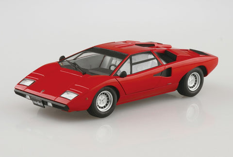 A Aoshima 1/24 '74 Lamborghini Countach LP400 priced at $50.25 available from Echelon Hobbies