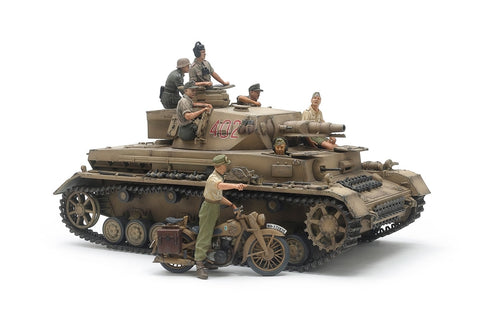 A 1/35 Panzer Iv .F & Motorcycle N.Africa priced at $79.99 available from Echelon Hobbies