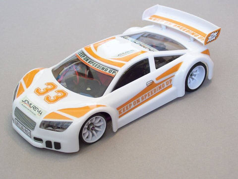 A JOMUREMA Mini-Z GT01 Car Body Set Blue priced at $49.50 available from Echelon Hobbies