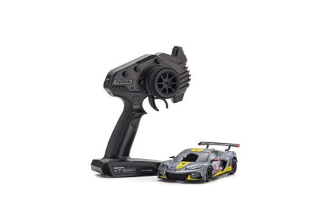 A Kyosho MINI-Z RWD Series Ready Set CHEVROLET® CORVETTE® C8.R Gunmetal priced at $269.99 available from Echelon Hobbies