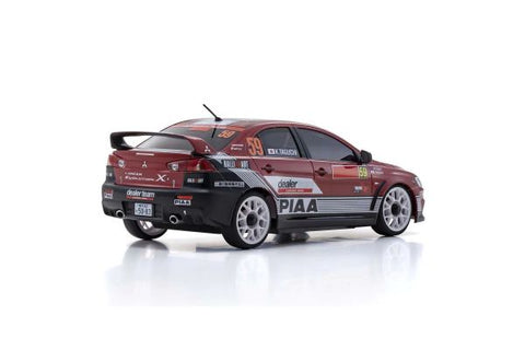 A Kyosho MINI-Z AWD MITSUBISHI LANCER EVOLUTION X MITSUBISHI MOTORS DEALER TEAM priced at $299.99 available from Echelon Hobbies