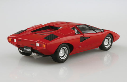 A Aoshima 1/24 '74 Lamborghini Countach LP400 priced at $50.25 available from Echelon Hobbies