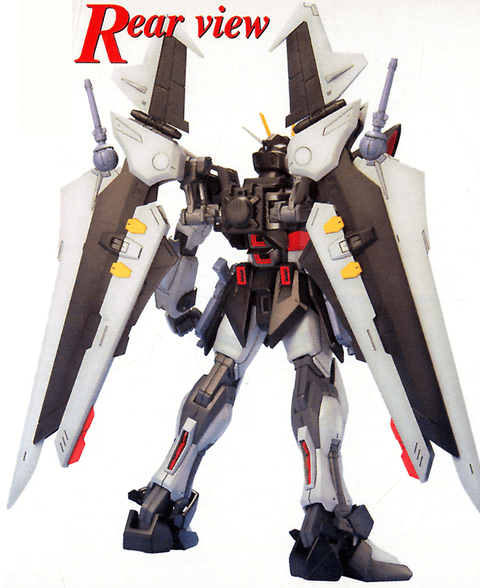 A Bandai MG 1/100 Strike Noir Gundam priced at $74.25 available from Echelon Hobbies