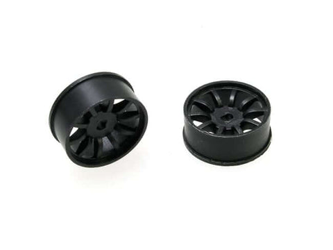 A PN Racing Mini-Z AWD Machine Cut 10 Spoke Front Wheel F1 Black priced at $8.99 available from Echelon Hobbies