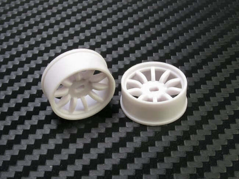 A PN Racing Mini-Z AWD Machine Cut 10 Spoke Front Wheel F1 White priced at $8.99 available from Echelon Hobbies