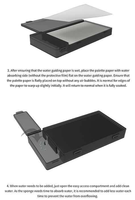 A DSPIAE Moisture-Retaining Wet Palette for Acrylic Paints priced at $11.99 available from Echelon Hobbies