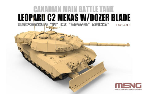 A Meng 1/35 Canadian Main Battle Tank Leopard C2 MEXAS w/Dozer Blade priced at $88.99 available from Echelon Hobbies