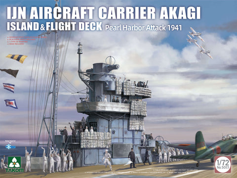 A Takom 1/72 IJN Aircraft Carrier Akagi Island & Flight Deck Pearl Harbor Attack 1941 priced at $91.50 available from Echelon Hobbies