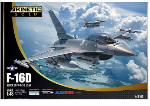 A Kinetic 1/48 F-16D BLOCK 30/40/50 USAF priced at $86.25 available from Echelon Hobbies