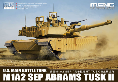 MENG 1/72 M1A2 SEP ABRAMS TUSK II