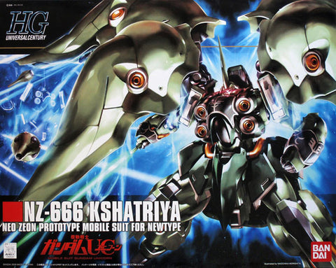 A Bandai HGUC #99 1/144 NZ-666 Kshatriya "Gundam UC" priced at $74.25 available from Echelon Hobbies