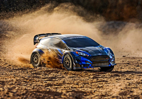 A Traxxas Fiesta ST Rally BL-2S 1/10 Brushless AWD Rally Car RTR priced at $469.98 available from Echelon Hobbies