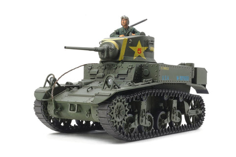 A Tamiya 1/35 M3 Stuart Late Production priced at $55.99 available from Echelon Hobbies