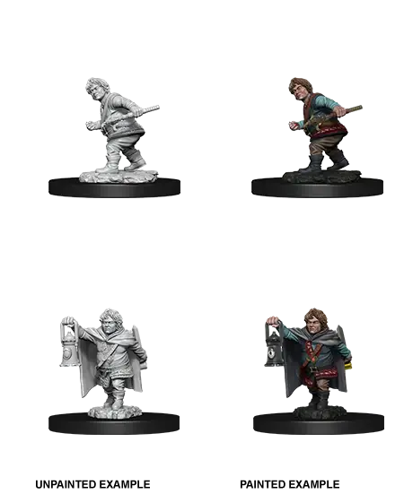 A D&D NOLZUR'S MARVELOUS MINIATURES - MALE HALFLING ROGUE priced at $7.99 available from Echelon Hobbies