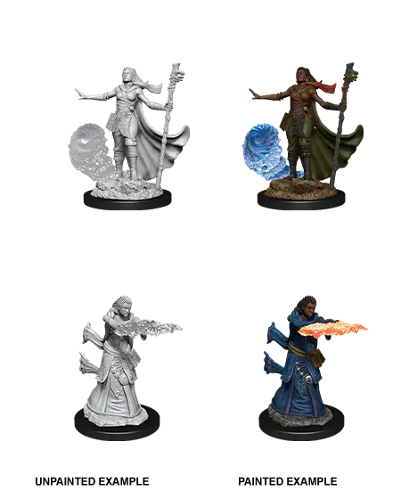 A D&D NOLZUR'S MARVELOUS MINIATURES - FEMALE HUMAN WIZARD priced at $7.99 available from Echelon Hobbies