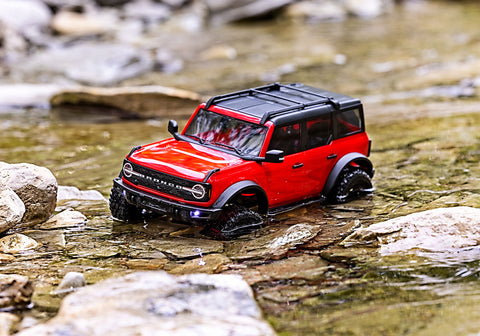 A Traxxas TRX-4M Ford Bronco 1/18 RTR 4X4 Trail Truck priced at $229.98 available from Echelon Hobbies