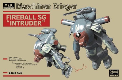 A Maschinen Krieger 1/35 FIREBALL SG "INTRUDER" (Two kits in the box) priced at $33.25 available from Echelon Hobbies