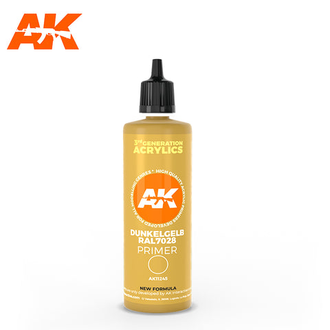 AK Interactive 3G Dark Yellow (Dunkelgelb) Primer 100ml
