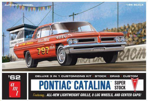 A AMT 1:25 1962 Pontiac Catalina Super Stocker priced at $51.99 available from Echelon Hobbies