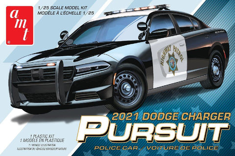 A AMT 1/25 2021 Dodge Charger Police Pursuit priced at $53.25 available from Echelon Hobbies