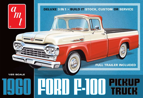 A AMT 1/25 1960 FORD F-100 PICKUP w/TRAILER priced at $51.99 available from Echelon Hobbies