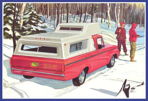 A AMT 1:25 1963 Ford F-100 Camper Pickup priced at $52.49 available from Echelon Hobbies