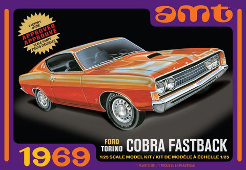 A AMT 1/25 1969 Ford Torino Cobra priced at $45.49 available from Echelon Hobbies