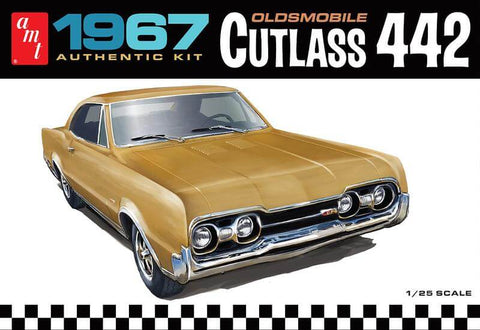 A AMT 1/25 1967 Cutlass Oldsmobile 442 priced at $55.49 available from Echelon Hobbies