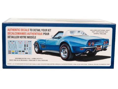 A AMT 1/25 1972 Chevy Corvette Roadster Model Kit priced at $49.99 available from Echelon Hobbies