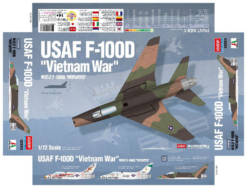 Academy 1/72 USAF F-100D Vietnam War