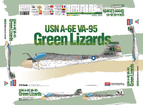 Academy 1/72 USN A-6E VA-95 Green Lizards