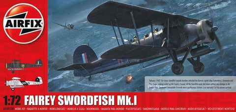 A Airfix 1/72 Fairey Swordfish Mk.I priced at $47.25 available from Echelon Hobbies