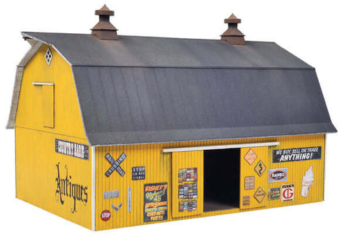 A Walthers Cornerstone Antiques Barn #3339 priced at $48.75 available from Echelon Hobbies