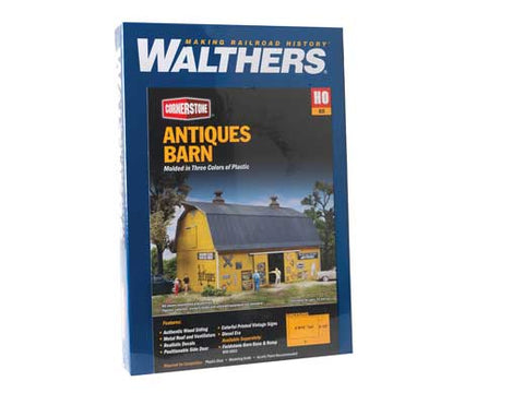 A Walthers Cornerstone Antiques Barn #3339 priced at $48.75 available from Echelon Hobbies