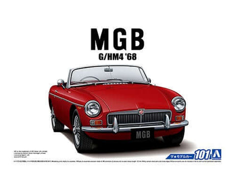 A Aoshima 1/24 BLMC G/HM4 MGB MK-2 '68 priced at $38.75 available from Echelon Hobbies