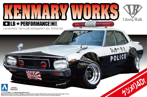 A Aoshima 1/24 LB Works KEN MARY 4Dr PATROL CAR priced at $41.99 available from Echelon Hobbies