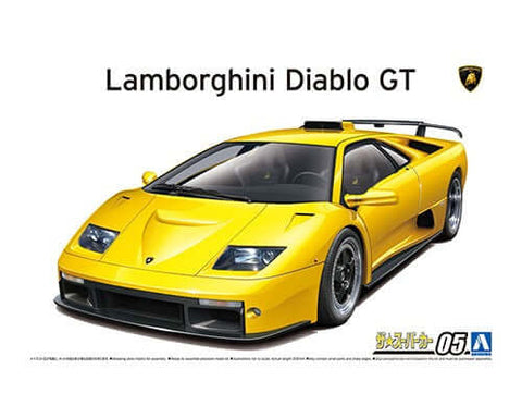 A Aoshima 1/24 Lamborghini Diablo GT '99 priced at $62.75 available from Echelon Hobbies