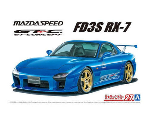 A Aoshima 1/24 Mazda Speed FD3S RX-7 A-Spec GT-C '99 priced at $37.75 available from Echelon Hobbies