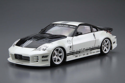 A Aoshima 1/24 TOPSECRET Z33 FAIRLADY Z '05 (Nissan) priced at $41.75 available from Echelon Hobbies