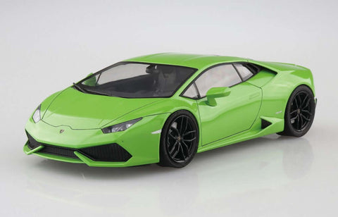 A Aoshima 1/24 '14 Lamborghini Huracan priced at $59.99 available from Echelon Hobbies