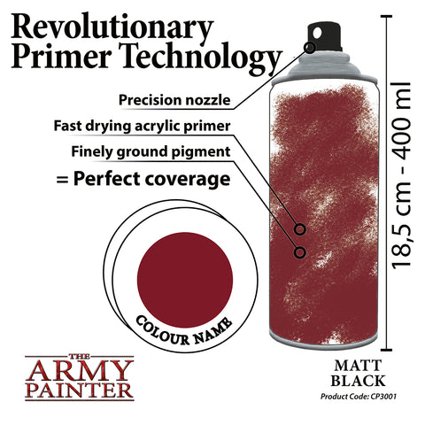 Army Painter Base Primer - Matt Black