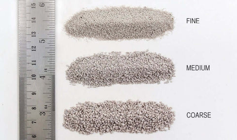 A LIGHT GRAY COURSE BALLAST (18C.I.) priced at $11.25 available from Echelon Hobbies