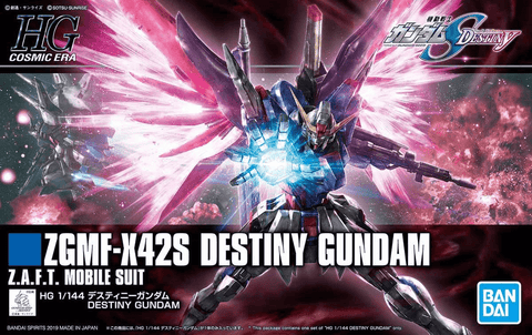 A Bandai HGCE #224 1/144 Destiny Gundam "Gundam SEED Destiny" priced at $39.99 available from Echelon Hobbies