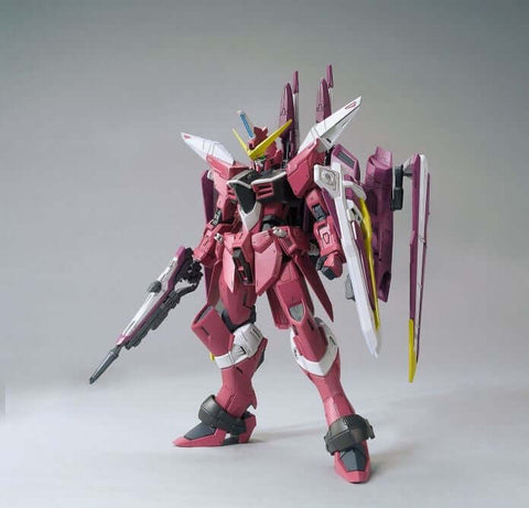 A Bandai MG Justice Gundam 'Gundam SEED' priced at $82.99 available from Echelon Hobbies