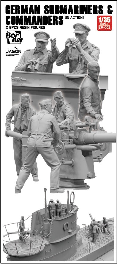 Border Model 1/35 Resin German Submariners & Commanders In Action