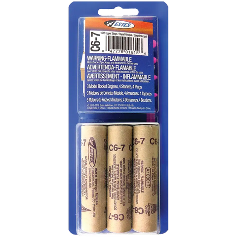 A Estes Rockets C6-7 - 3 Pack priced at $18.99 available from Echelon Hobbies